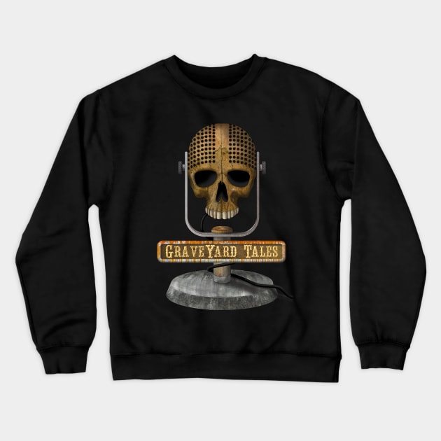 Skull Mic Crewneck Sweatshirt by GraveYard Tales